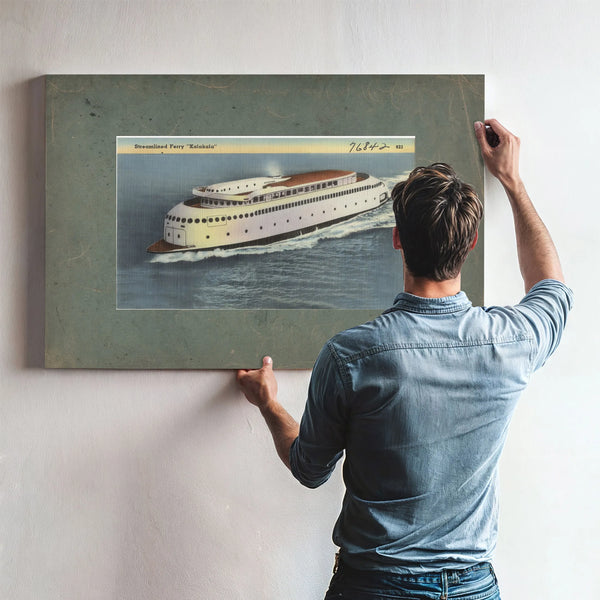 Streamlined Ferry 'Kalakala — vintage wall art by Bella Frye