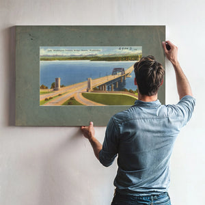 Lake Washingtonpontoon Bridge Seattle Washington — vintage wall art by Bella Frye