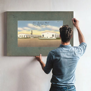 Lake Apartments Motel Soap Lake Washingtonwash State Highway 7 — vintage wall art by Bella Frye