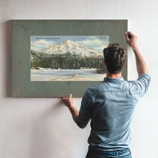 Winter At Mt Rainier Washington — vintage wall art by Bella Frye