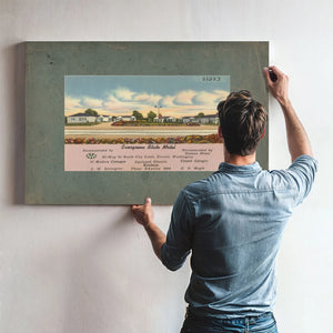 Evergreen State Motel Hi Way 99 North City Limits Everett Washington — vintage wall art by Bella Frye