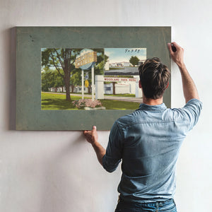 Woodland Park Motel — vintage wall art by Bella Frye