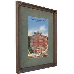 Cambridge Apartment Hotel Seattle Washington, Bourbon frame — vintage framed wall art by Bella Frye