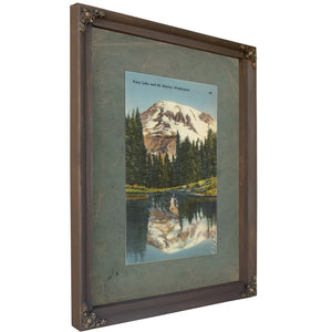 Fairy Lake And Mt Rainier Washington, Bourbon frame — vintage framed wall art by Bella Frye