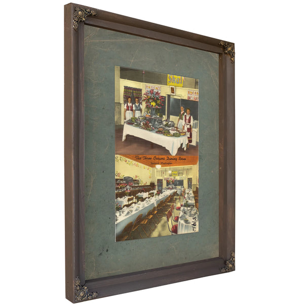 The Three Crowns Dining Room Spokane Washington, Bourbon frame — vintage framed wall art by Bella Frye