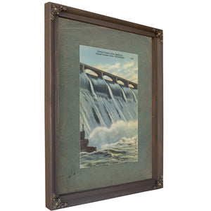 Grand Coulee Dam Spillway Grand Coulee Dam Washington, Bourbon frame — vintage framed wall art by Bella Frye