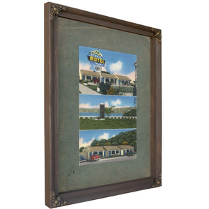 Berg's Scenic Motel, Bourbon frame — vintage framed wall art by Bella Frye