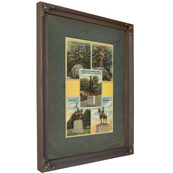 Statues In Portland City Parks Portland Oregon, Bourbon frame — vintage framed wall art by Bella Frye