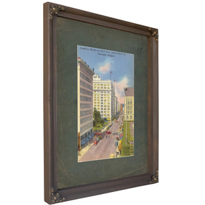 Looking North On Fifth Ave From Taylor St Portland Oregon, Bourbon frame — vintage framed wall art by Bella Frye
