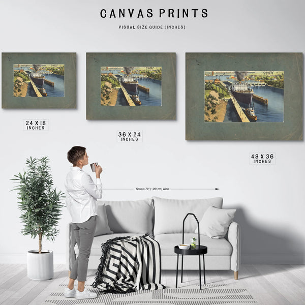Canal Locks Second To Panama Seattle Washington — vintage wall art by Bella Frye