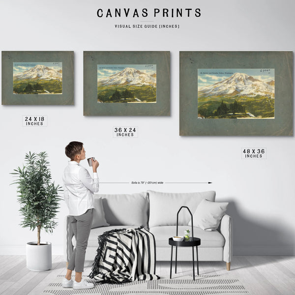 Mt Rainier And Paradise Valley Washington — vintage wall art by Bella Frye