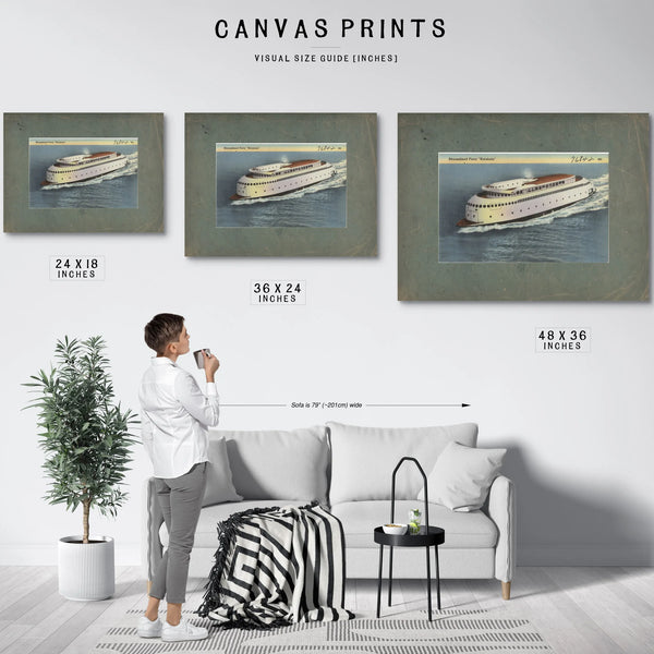 Streamlined Ferry 'Kalakala — vintage wall art by Bella Frye