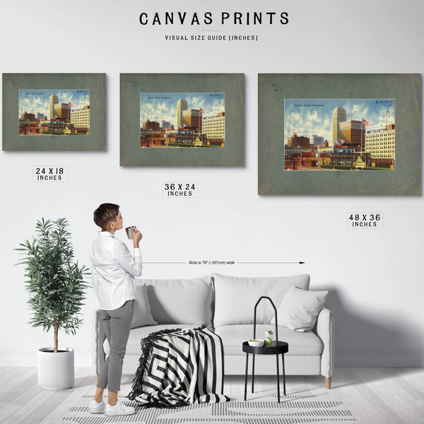 Skyline Seattle Washington — vintage wall art by Bella Frye