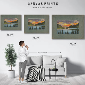 Sunset On The Columbia River Washington — vintage wall art by Bella Frye