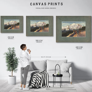Inspiration Point At Sunrise Park Mt Rainier Washington — vintage wall art by Bella Frye