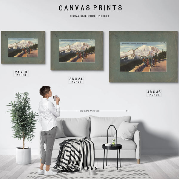 Inspiration Point At Sunrise Park Mt Rainier Washington — vintage wall art by Bella Frye
