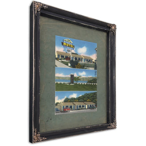 Berg's Scenic Motel, Ebony frame — vintage framed wall art by Bella Frye