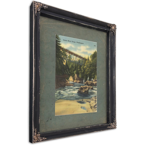 Green River Gorge Washington, Ebony frame — vintage framed wall art by Bella Frye