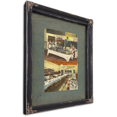 The Three Crowns Dining Room Spokane Washington, Ebony frame — vintage framed wall art by Bella Frye