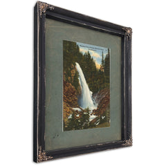 Narada Falls Rainier National Park Washington, Ebony frame — vintage framed wall art by Bella Frye