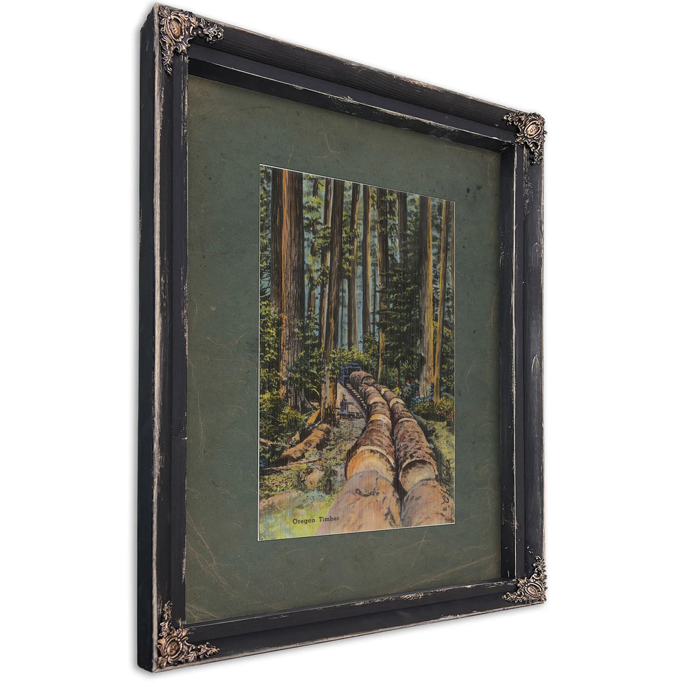 Oregon Timber, Ebony frame — vintage framed wall art by Bella Frye