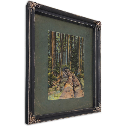 Oregon Timber, Ebony frame — vintage framed wall art by Bella Frye