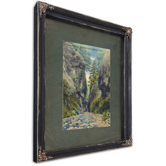 Oneonta Gorge Columbia River Highway Oregon, Ebony frame — vintage framed wall art by Bella Frye