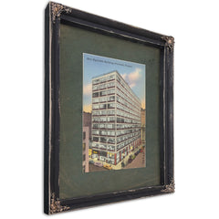 New Equitable Building Portland Oregon, Ebony frame — vintage framed wall art by Bella Frye