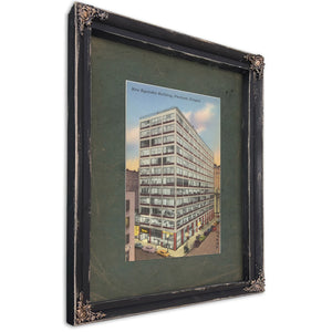 New Equitable Building Portland Oregon, Ebony frame — vintage framed wall art by Bella Frye