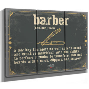 Bella Frye Home & Garden > Decor > Artwork Barber Word Definition Wall Art - Gift for Barber Dictionary Artwork