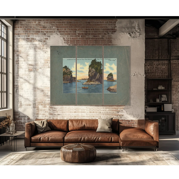 A Sheltered Cove Amid The Wave Worn Rock Of Cape Flattery Washington — vintage wall art by Bella Frye
