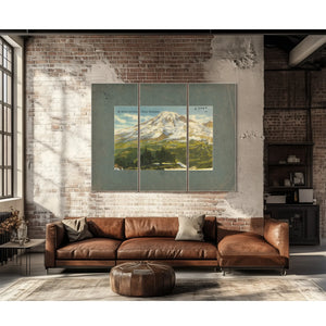 Mt Rainier And Paradise Valley Washington — vintage wall art by Bella Frye