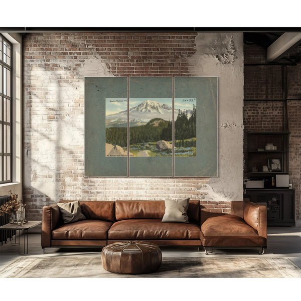 Rainier National Park Mt Rainier And Paradise Valley Washington'4 — vintage wall art by Bella Frye