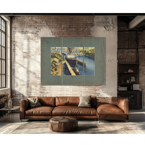 Canal Locks Second To Panama Seattle Washington — vintage wall art by Bella Frye