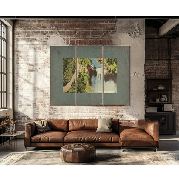 Snoqualmie Falls Washington — vintage wall art by Bella Frye
