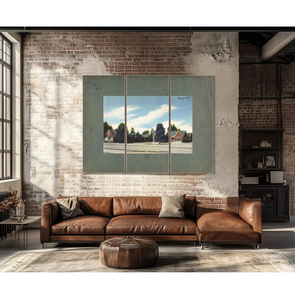 Blue Spruce Motel Spokane Washington — vintage wall art by Bella Frye