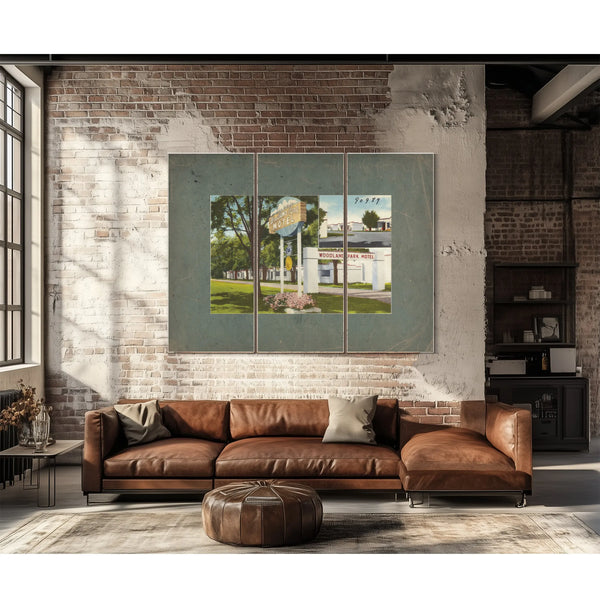 Woodland Park Motel — vintage wall art by Bella Frye