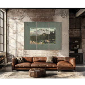 Rainier National Park Mt Rainier And Paradise Valley'1 — vintage wall art by Bella Frye