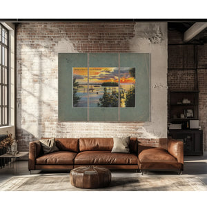 Moorage At Sunset Puget Sound Washington — vintage wall art by Bella Frye