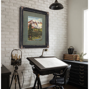 Rainier National Park Inn And Mt Rainier Washington — vintage wall art by Bella Frye