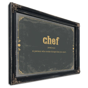 Bella Frye Home & Garden > Decor > Artwork Chef Word Definition Wall Art - Gift for Chef Dictionary Artwork