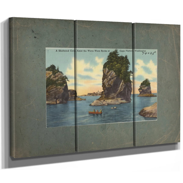 A Sheltered Cove Amid The Wave Worn Rock Of Cape Flattery Washington — vintage wall art by Bella Frye