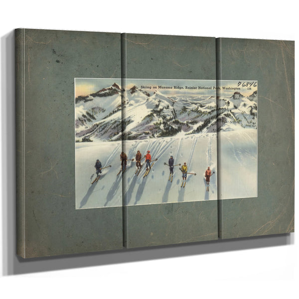 Skiing On Mazama Ridge Rainier National Park Washington — vintage wall art by Bella Frye