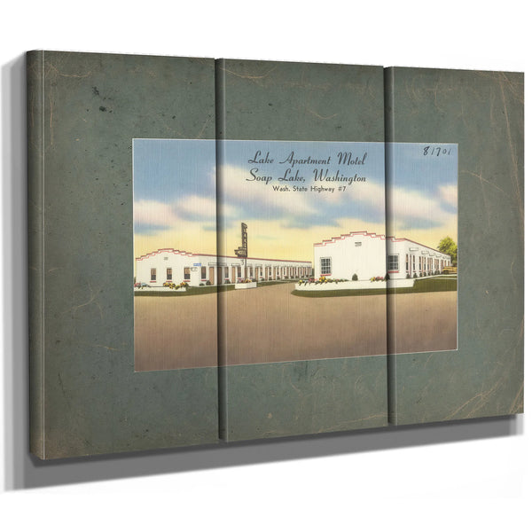 Lake Apartments Motel Soap Lake Washingtonwash State Highway 7 — vintage wall art by Bella Frye