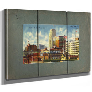 Skyline Seattle Washington — vintage wall art by Bella Frye