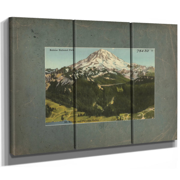 Rainier National Park Mt Rainier And Paradise Valley Washington'5 — vintage wall art by Bella Frye