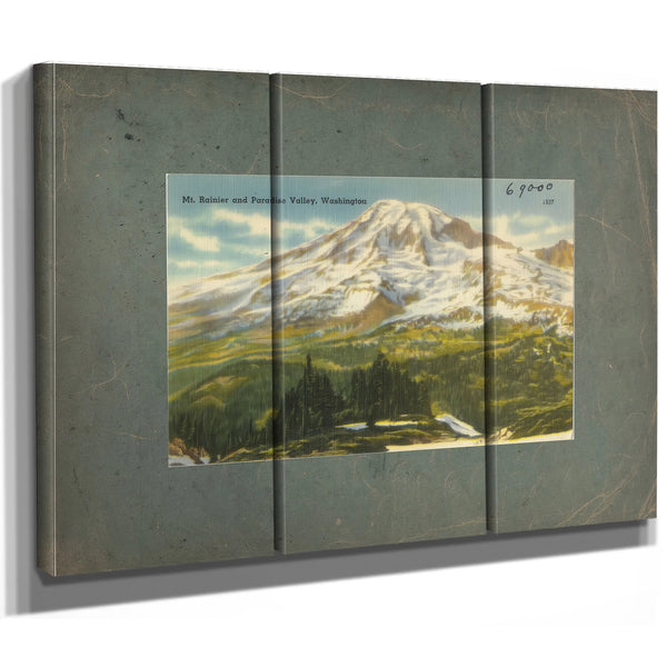 Mt Rainier And Paradise Valley Washington — vintage wall art by Bella Frye