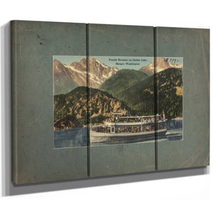 Tourist Steamer On Diablo Lake Skaget Washington — vintage wall art by Bella Frye