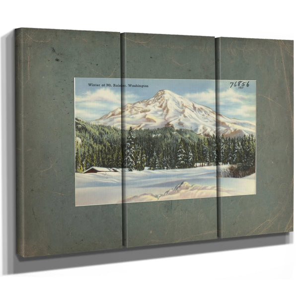 Winter At Mt Rainier Washington — vintage wall art by Bella Frye