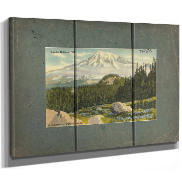 Rainier National Park Mt Rainier And Paradise Valley Washington'2 — vintage wall art by Bella Frye